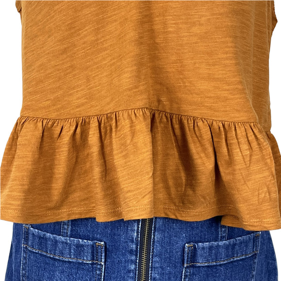Wild Fable Rust Heritage Peplum V-Neck Tank Top Size Small - Picture 4 of 9